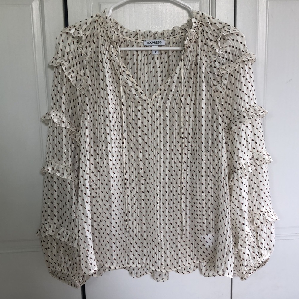 NWOT Printed Express Blouse - Picture 4 of 6
